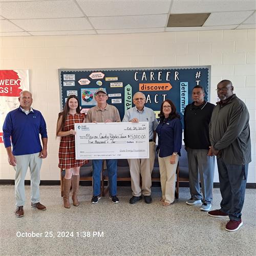 Duke Energy Foundation was presented to the Marion County FIRST Robotics TEAM 1051