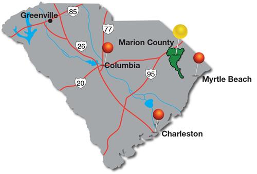 Map Location of Marion County School District 