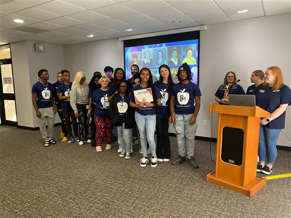 Statewide Teacher cadet day at FMU! They won the spirit award!